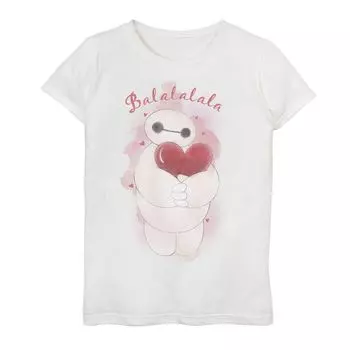 Футболка Disney's Big Hero 6 Baymax Heart для девочек 7–16 лет ко Дню святого Валентина Disney