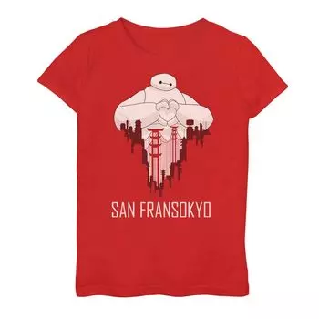 Футболка Disney's Big Hero 6 Baymax San Fransokyo Love для девочек 7–16 лет Licensed Character