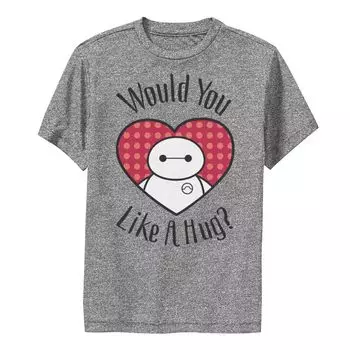 Футболка Disney's Big Hero 6 для мальчиков 8–20 лет с надписью Baymax In A Heart Хотите ли вы объятия? Disney