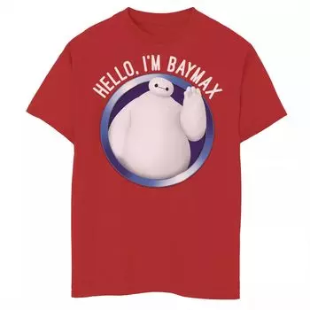Футболка Disney's Big Hero 6 с рисунком Baymax Hello для мальчиков 8–20 лет Disney