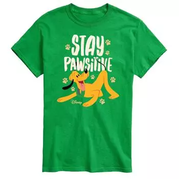 Футболка Disney's Cats & Dogs Big & Tall Stay Pawsitive с цветочным рисунком Licensed Character, зеленый