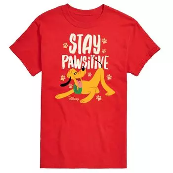 Футболка Disney's Cats & Dogs Big & Tall Stay Pawsitive с рисунком Licensed Character, красный