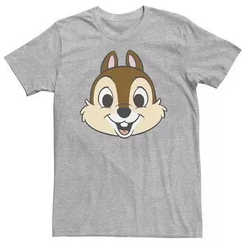 Футболка Disney's Chip And Dale Big & Tall с прозрачными щеками Licensed Character, цвет Athletic Heather