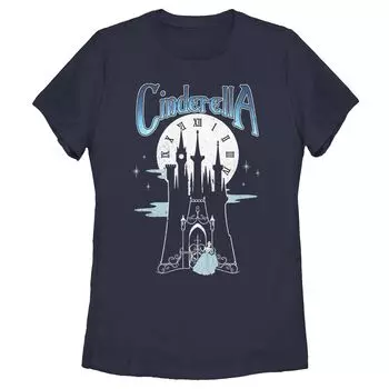 Футболка Disney's Cinderella Juniors Castle Midnight Licensed Character, темно-синий