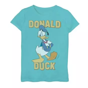 Футболка Disney's Donald Duck для девочек 7–16 лет Angry Pose со скрещенными руками Licensed Character