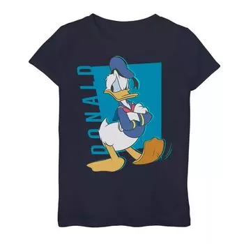 Футболка Disney's Donald Duck для девочек 7–16 лет с портретом в стиле поп-арт с рисунком Moody Disney