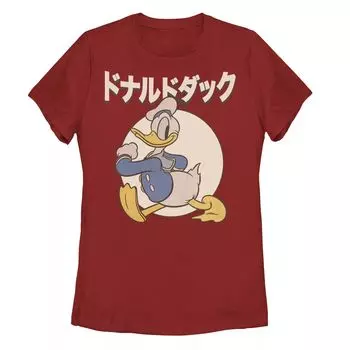 Футболка Disney's Donald Duck Juniors с графическим рисунком кандзи в виде круга Licensed Character