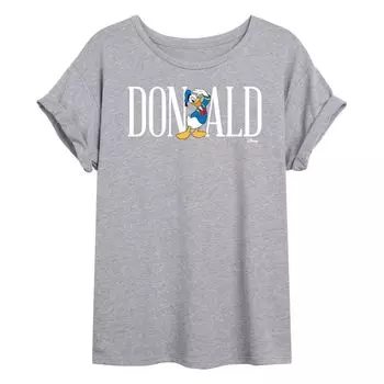 Футболка Disney's Donald Duck Juniors с струящимся рисунком Дональда Дака Licensed Character