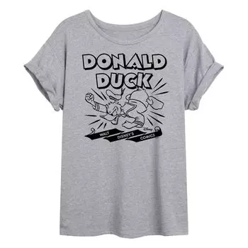 Футболка Disney's Donald Duck Juniors с струящимся рисунком Дональда Дака Licensed Character