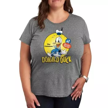 Футболка Disney's Donald Duck Plus с потрясающим рисунком, цвет Heather Gray