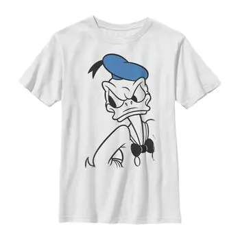 Футболка Disney's Donald Duck с портретным рисунком для мальчиков 8–20 лет Licensed Character, белый