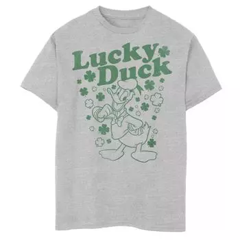 Футболка Disney's Donald Duck с рисунком Lucky Duck для мальчиков 8–20 лет Licensed Character