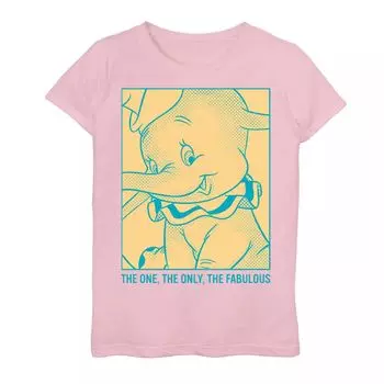 Футболка Disney's Dumbo Girls 7–16 The One The Only The Fabulous с графическим плакатом в стиле ретро Licensed Character