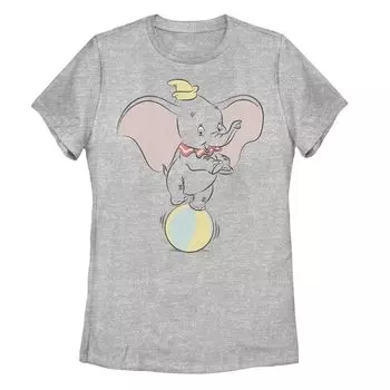 Футболка Disney's Dumbo Juniors с рисунком Ball Balance и милой позой Licensed Character