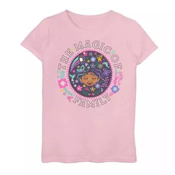 Футболка Disney's Encanto для девочек 7–16 лет «Волшебство семьи» с изображением круга Мирабель и портретом Disney