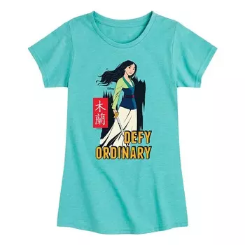 Футболка Disney's Girl с длинным рукавом Mulan Defy Ordinary Licensed Character, синий