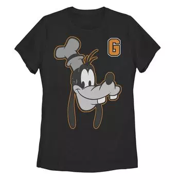 Футболка Disney's Goofy Juniors с графическим рисунком университетской буквы Licensed Character