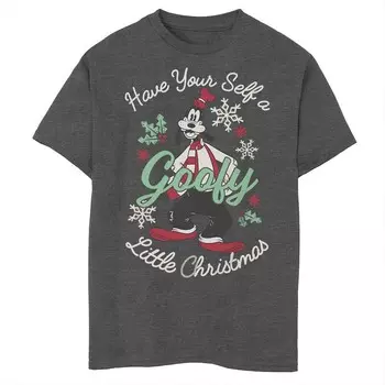 Футболка Disney's Have Yourself A Goofy Little Christmas Boys Husky с рисунком, цвет Charcoal Heather