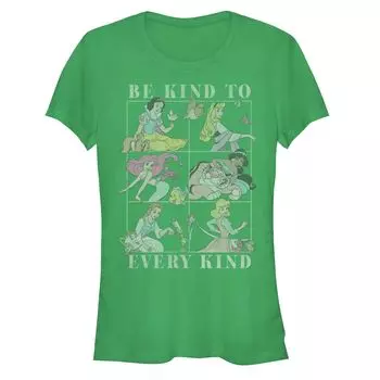 Футболка Disney's Juniors Disney Princesses Be Kind To Every Kind в клетку с сетчатым узором Licensed Character