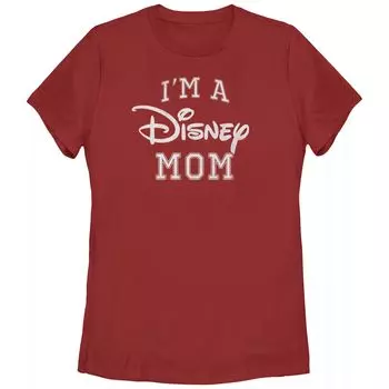 Футболка Disney's Juniors с рисунком «Я мама Диснея» Licensed Character, красный