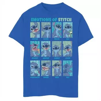 Футболка Disney's Lilo & Stitch Boys 8-20 the Emotions Of Stitch с сетчатой вставкой и графическим рисунком Licensed Character