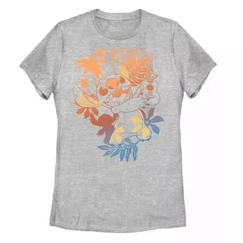 Футболка Disney's Lilo & Stitch Junior с тропическим рисунком для гавайской гитары Licensed Character