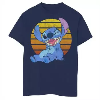 Футболка Disney's Lilo & Stitch с изображением портрета заката для мальчиков 8–20 лет Licensed Character