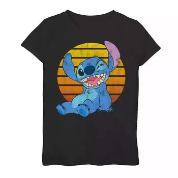 Футболка Disney's Lilo & Stitch с рисунком «Портрет заката» для девочек 7–16 лет Licensed Character