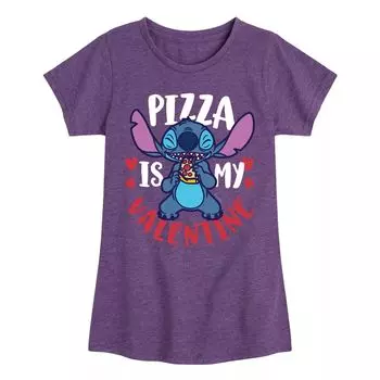Футболка Disney's Lilo & Stitch с рисунком «Валентайн Пицца» для девочек 7–16 лет Licensed Character
