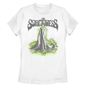 Футболка Disney's Maleficent The Sorceress Junior с ретро-постером Licensed Character