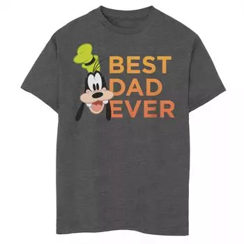 Футболка Disney's Mickey & Friends с рисунком Goofy Best Dad Ever для мальчиков 8–20 лет, посвящённая Дню отца Licensed Character
