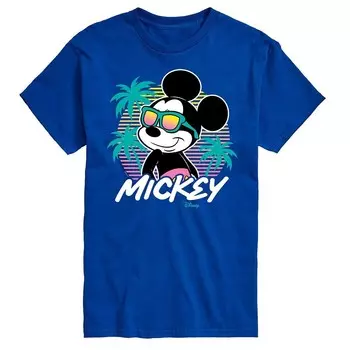 Футболка Disney's Mickey Mouse Big & Tall с рисунком заката, синий