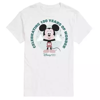 Футболка Disney's Mickey Mouse Big & Tall с рисунком «100 лет чудес» Licensed Character, белый