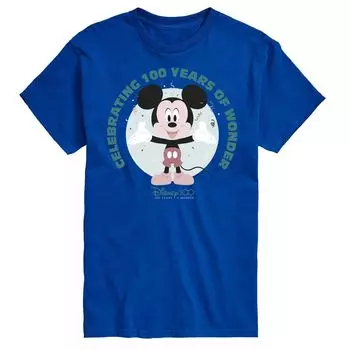 Футболка Disney's Mickey Mouse Big & Tall с рисунком «100 лет чудес» Licensed Character, синий