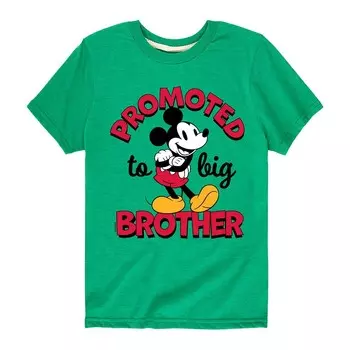 Футболка Disney's Mickey Mouse для мальчиков 8–20 лет с графическим изображением Big Brother Licensed Character, зеленый