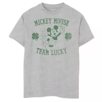 Футболка Disney's Mickey Mouse для мальчиков 8–20 лет с изображением команды St. Patty's Lucky Line Art и портретом Disney