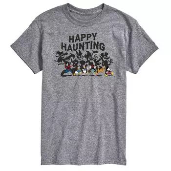 Футболка Disney's Mickey Mouse & Friends Big & Tall с цветком Happy Haunting Licensed Character, серый