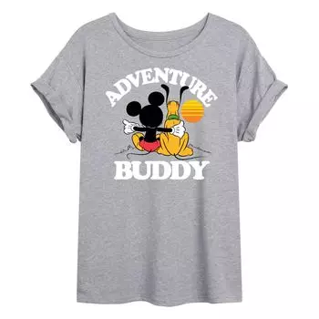 Футболка Disney's Mickey Mouse & Friends Junior's Adventure Buddy с струящимся рисунком Licensed Character