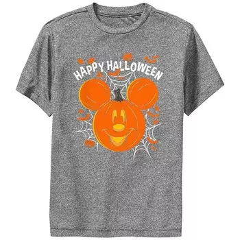 Футболка Disney's Mickey Mouse Jack O Lantern Happy Halloween Performance для мальчиков 8–20 лет с рисунком, цвет Charcoal Heather
