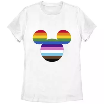 Футболка Disney's Mickey Mouse Junior's Pride с радужным рисунком в виде головы Disney