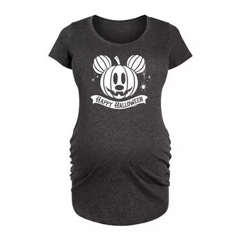 Футболка Disney's Mickey Mouse Maternity Happy Halloween с рисунком тыквы, цвет Heather Charcoal