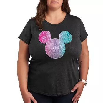 Футболка Disney's Mickey Mouse Plus с рисунком банданы и графическим рисунком, цвет Heather Charcoal