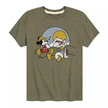 Футболка Disney's Mickey Mouse с рисунком Дональда Реста для мальчиков 8–20 лет, зеленый