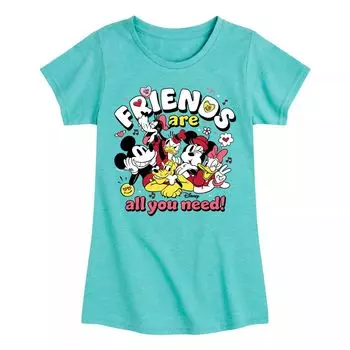 Футболка Disney's Mickey Mouse с рисунком «Друзья» для девочек 7–16 лет — это все, что вам нужно Licensed Character