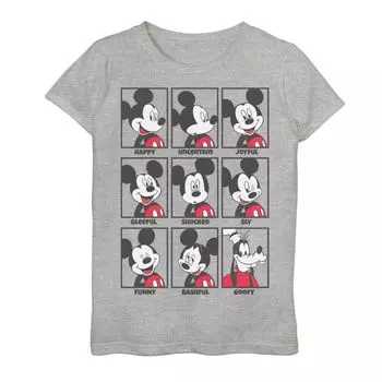 Футболка Disney's Mickey Mouse с рисунком Emotions Goofy Smile для девочек 7–16 лет Disney