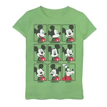 Футболка Disney's Mickey Mouse с рисунком Emotions Goofy Smile для девочек 7–16 лет Disney