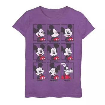 Футболка Disney's Mickey Mouse с рисунком Emotions Goofy Smile для девочек 7–16 лет Disney, фиолетовый