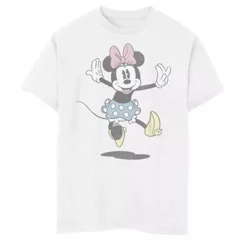 Футболка Disney's Mickey Mouse с рисунком Jumping Minnie для мальчиков 8–20 лет Disney, белый