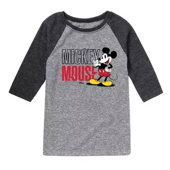 Футболка Disney's Mickey Mouse с рисунком реглан для мальчиков 8–20 лет Licensed Character