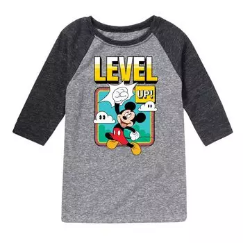 Футболка Disney's Mickey Mouse с рисунком реглан для мальчиков 8–20 уровня Licensed Character